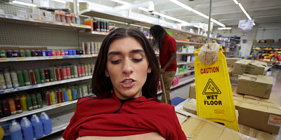 Aubry Babcock gets her trimmed pussy railed in public