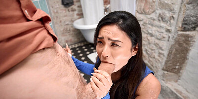 Rae Lil Black is sucking Danny D's enormous cock