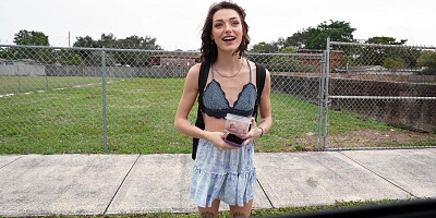 Shrooms Q is getting picked up outdoors