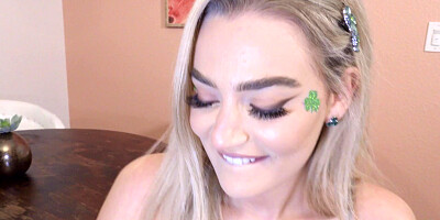 Blonde Blake Blossom is sucking the cock in POV