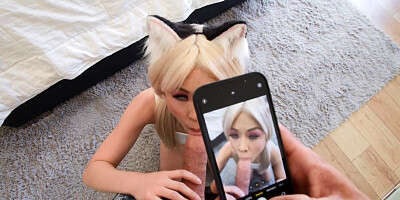 Teen Lulu Chu is sucking big cock in POV