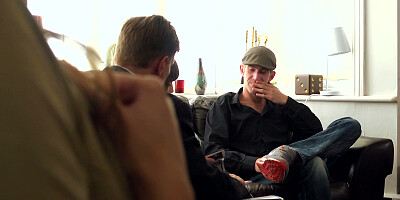 Sensual Jane sucking a dick while her husband sitting just a few inches away