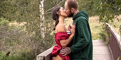 Fucked my best friend's sister from outside and cum on her face