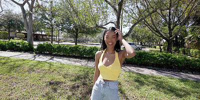 Eden West is getting picked up outdoors