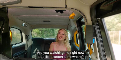 Blonde Ann Joy got in the Fake Taxi