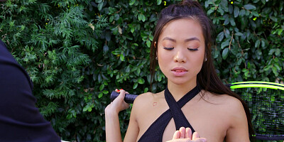 Vina Sky is sucking cock on the tennis court