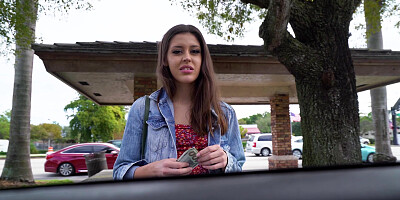 Catalina Ossa is getting picked up outdoors