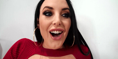 Angela White rides the dildo with her pussy and ass