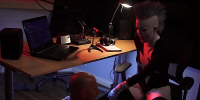 Sasha Knox and Barry Scott in a seamy hardcore sex scene