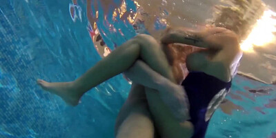 Ava Campos is fucking with a stranger in the swimming pool