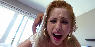 A hot chick teases her boyfriend with her tight pussy a fit ass