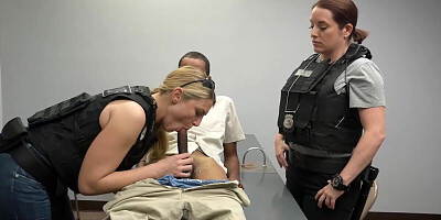 Curvy female cops smash tasty BBC in both their wet holes