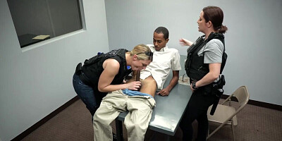 Curvy female cops smash tasty BBC in both their wet holes