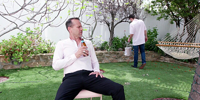 Kit Mercer gets her pussy licked by the stepson