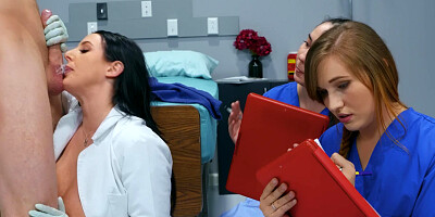 Dr. Angela White gives blowjob to Markus Dupree in the hospital