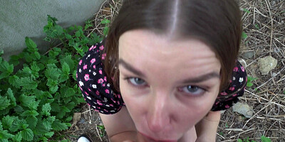 Arina Shy is sucking cock in POV