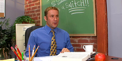 Ziggy is sucking Professor Lawrence's cock