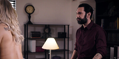 Kenzie Taylor is sucking the cock in front of her husband