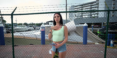 Gianna Ivy is getting picked up outdoors