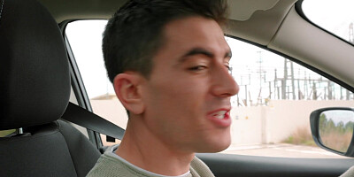 Lesbians Roma Amor and Alice Fantasy have fun in the car