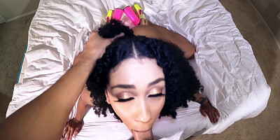 Ariana Aimes gives masterful blowjob in POV