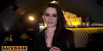 Hot bartender cocktease takes you up her butthole