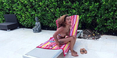 Babi Star is sucking big cock and licking balls in POV