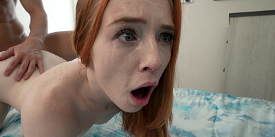 Madi Collins on her fours gets pussy penetrated
