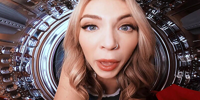 Richelle Ryan and Lilly Bell fucked doggystyle doing laundry