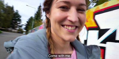 Mina K is sucking thick cock in POV