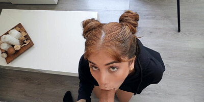 Marina Gold is sucking the cock in POV