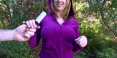 Brooke Wylde teases as she shows off her 36 double D's outdoor