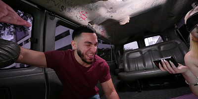 Bigtit Carrie Sage is sucking the cock in the BangBus