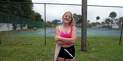 Jill Taylor is getting picked up outdoors