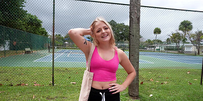 Jill Taylor is getting picked up outdoors