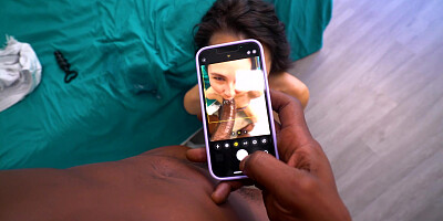 Liz Jordan is sucking giant black cock