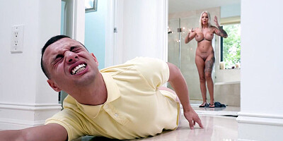 Blondie Bombshell caught Johnny The Kid spying on her