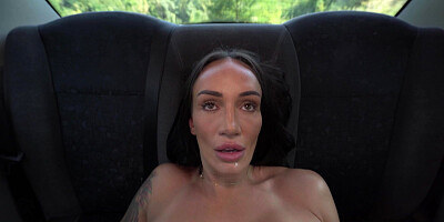 Hayley Vernon is squirting being fucked on the backseat
