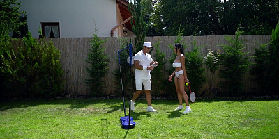 Katrina Moreno does fitness outdoors