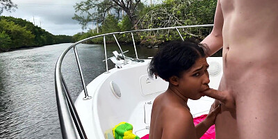 Ryder Rey gets fucked standing in the boat