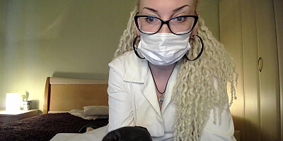 Medical RP on dildo: balls tied up, butt plug in the ass and sounding (custom)