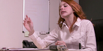 Redhead Chick Amarna Miller Sprayed on The Face from Luke