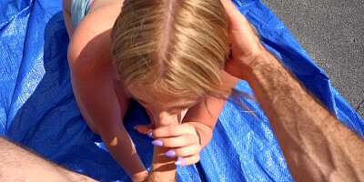 Melody Marks gets fucked doggystyle on the ground