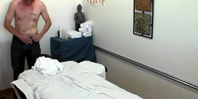 Asian masseuse gaggs and jerks on client cock