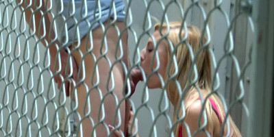 Fucking behind a dumpster with a smoking hot blonde girl