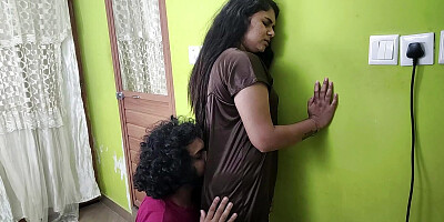 Vaishnavy and Sharun Raj nighty hot romance, Nighty boobs kiss and ass lick with pussy kiss, Mallu couple hot romance, Mallu hot