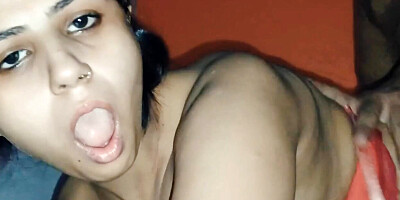 Latika Dogg with red bra take big cock