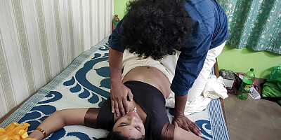 Vaishnavy kerala saree bdsm both hands and legs tied on both end of bed and doing navel lick with lip lock hot romance by Sharun