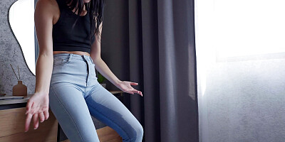 Crying Desperation Pee in Jeans and Panties