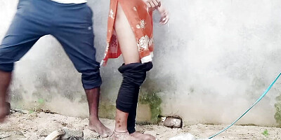 Girlfriend fucked secretly behind home